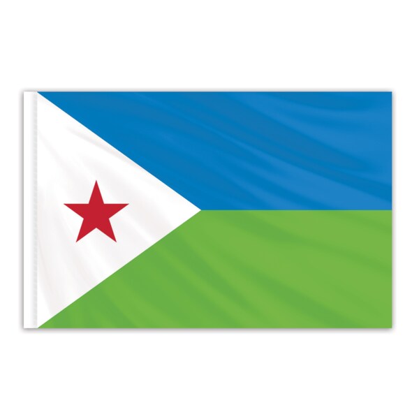 Global Flags Unlimited Djibouti Indoor Nylon Flag 4'x6' 201644